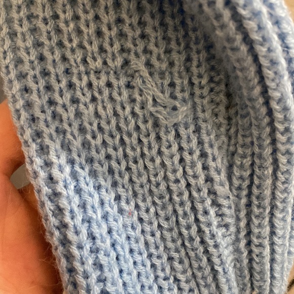Cropped blue knit sweater - Picture 5 of 5